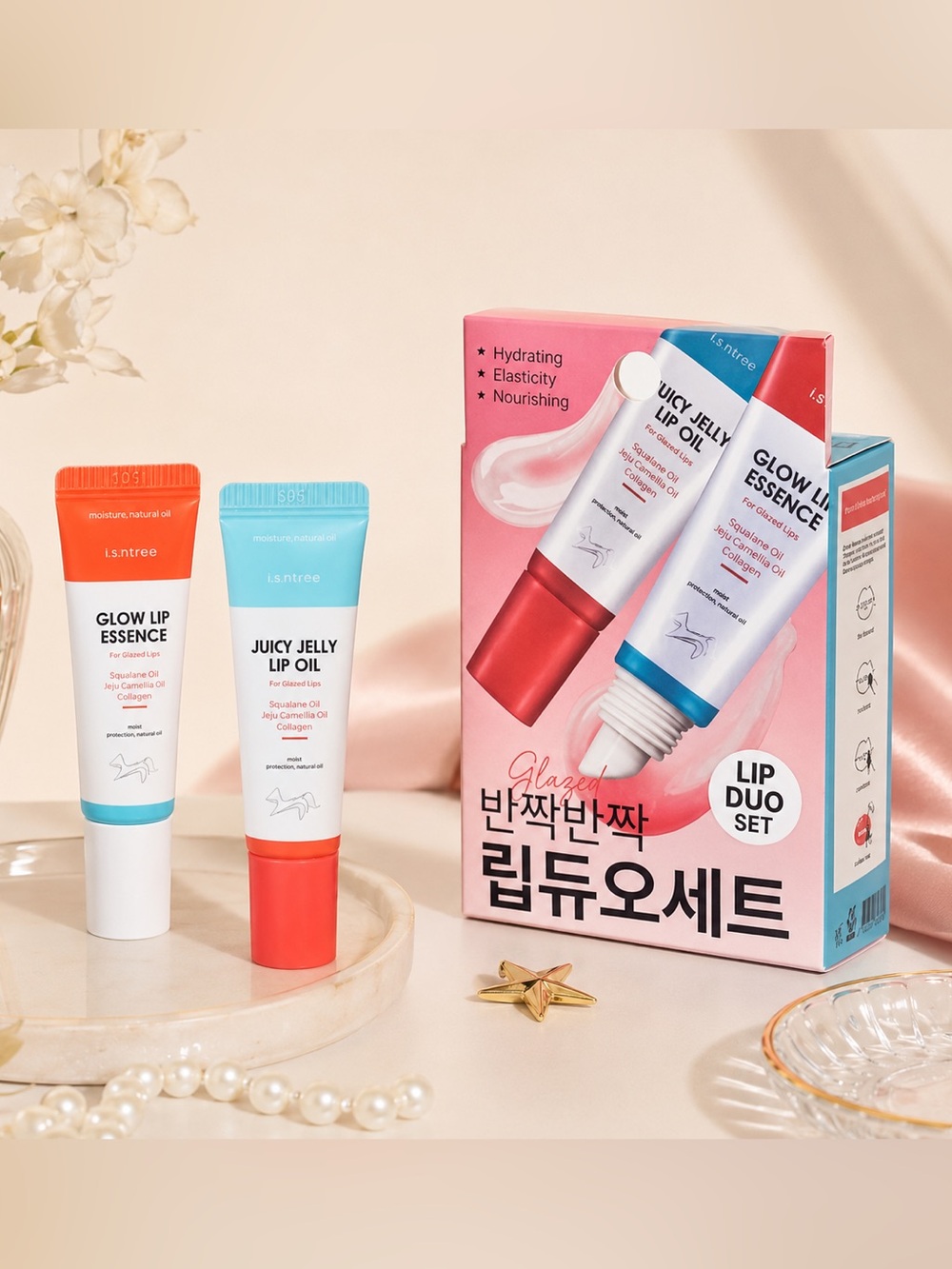 Glamfoxx Glazed Lip Duo Set | Korean Beauty